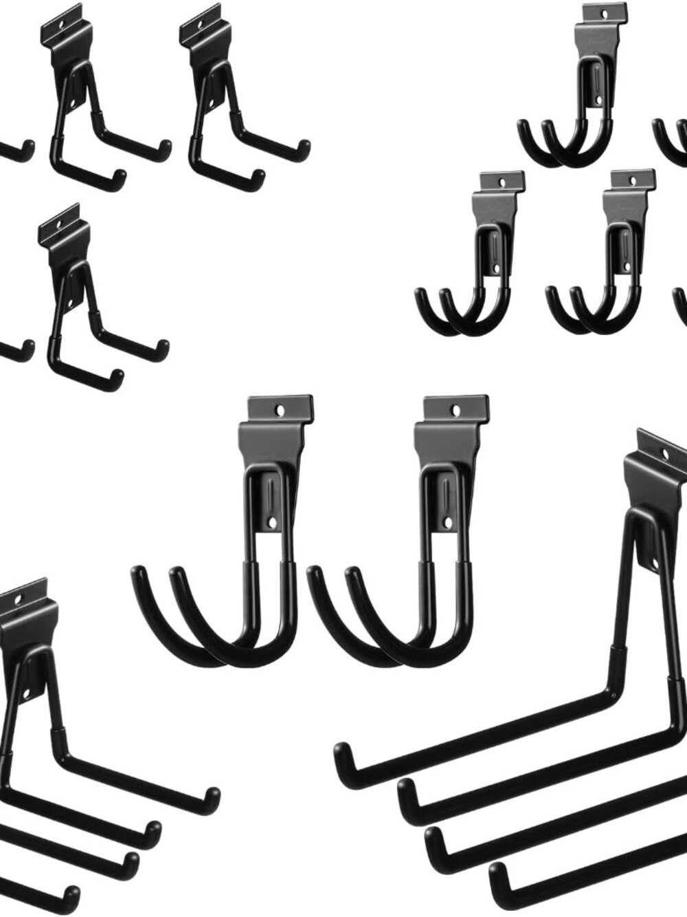 16 Pack Slatwall Hooks, Slatwall Accessories for Garage Storage, Heavy Duty Slat